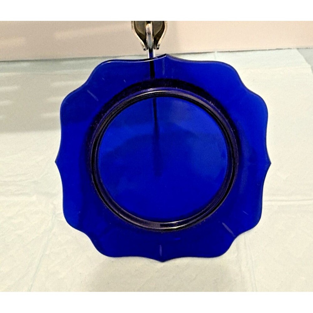 Vintage Glass Collectible Cobalt Blue Glass Dish
